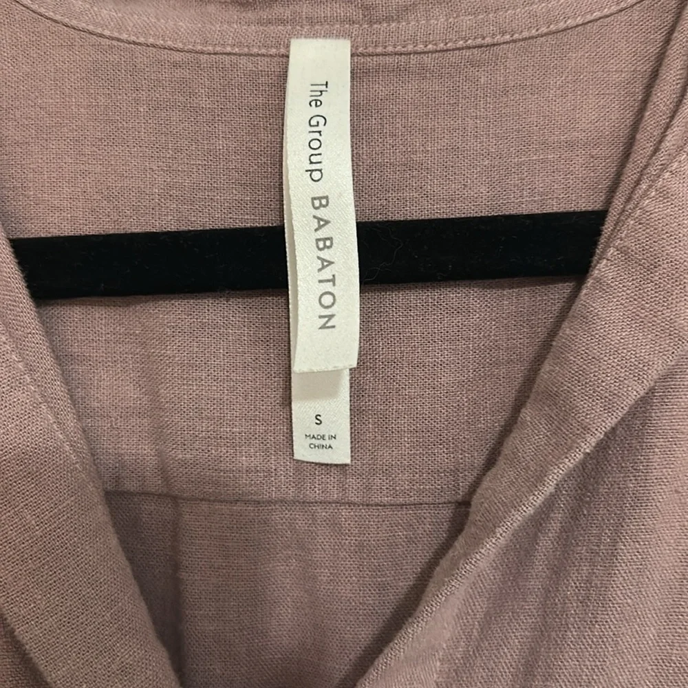 Babaton aritzia purple linen romper